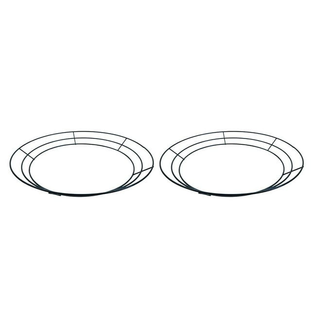 2 anillos de alambre para corona de 10''-16'', marco de alambre para decoración de San Valentín y Año Nuevo. 25 cm (10 pulgadas)