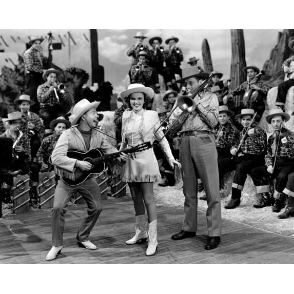 Judy Garland Mickey Rooney hoe down scene 1943 movie Girl Crazy 24x30 inch poster