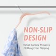 thumbnail image 5 of Premium Velvet Shirt Hangers 50 Pack, Non-Slip 360° Swivel Hook Space-Saving Felt Hanger, Slim Flocked Hangers for Blouses, Strappy Dresses, Tank Tops(Pink), 5 of 14