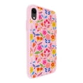 thumbnail image 1 of Funda de Diseño Doble Capa Selicell con Vidrio 9D para iPhone XR Flores Fondo Rosa, 1 of 2