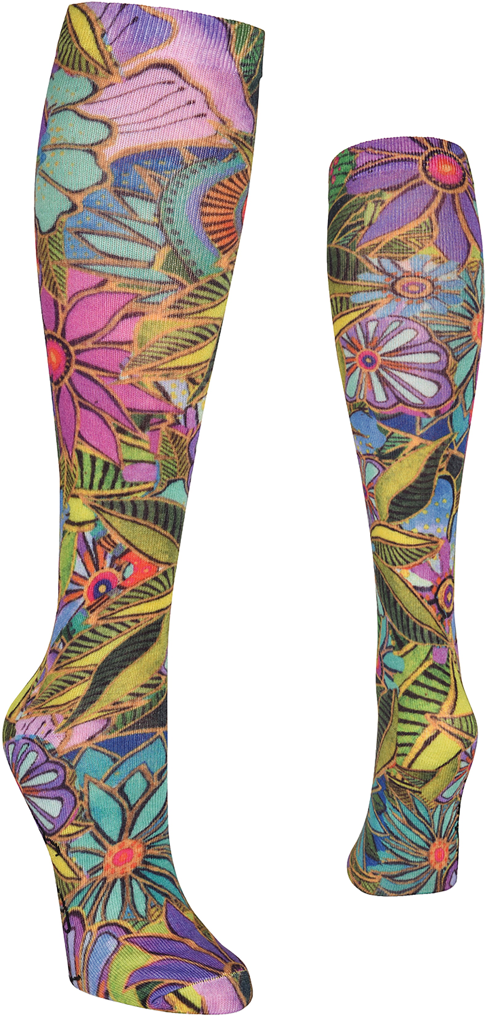 Knee High Socks - All Over Floral - Walmart.com