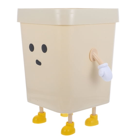 Alasum Rectangular Plastic Trash Can for Living Room, Garbage Bin for Home Use, 1 Set