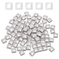 thumbnail image 1 of Azulejos de mosaico cuadrados de 100g, azulejos de mosaico de cerámica, 0.4 x 0.4 pulgadas, Blanco Láser, 1 of 7
