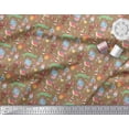 thumbnail image 2 of Soimoi Polyester Crepe Fabric Balloon & Cute Animals Kids Print Sewing Fabric Yard 42 Inch Wide, 2 of 3