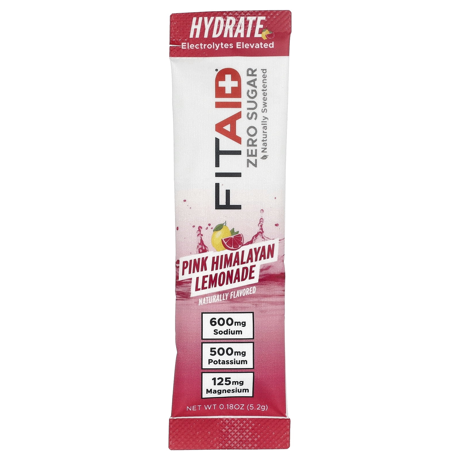 FITAID Hydrate, Pink Himalayan Lemonade, 14 Sticks, 0.18 oz (5.2 g) Each