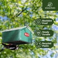 thumbnail image 5 of Kingsyard Upside Down Double Suet Feeder for Outside Hanging - Recycled Plastic Wild Bird Feeder with Rainproof Roof for Attracting Woodpeckers Nuthatches Chickadees Finches. Green, 5 of 7