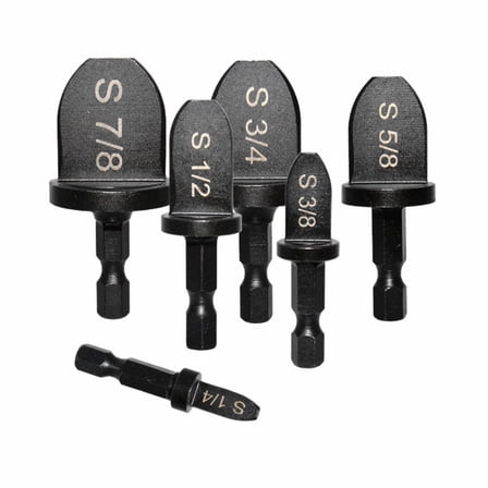 6Pcs Copper Pipe Swaging Tool Drill Bits Manual Copper Pipe Flaring Tools