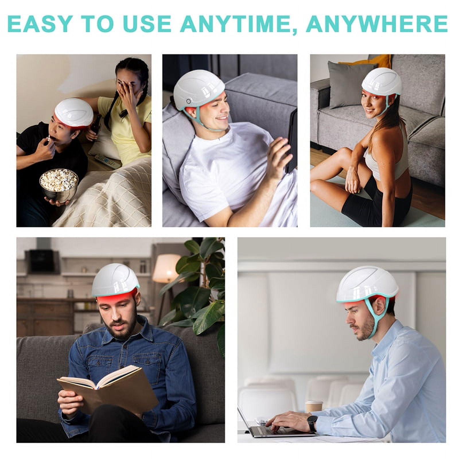 LaseLocks Red Light Cap - 109 L-a-s-e-r Beads (650nm) - Rechargeable with 3800mAh Battery Capacity - Stylish & Functional Accessory,Give a Unique Massage to The Scalp