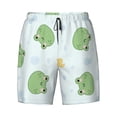 thumbnail image 4 of Lsque Mens Swim Trunks Kawaii Frogs Pattern - Bathing Suit Compression Liner - Beach Swim Shorts Swimwear - (S-3XL) - Stretch Quick Dry -Large, 4 of 9