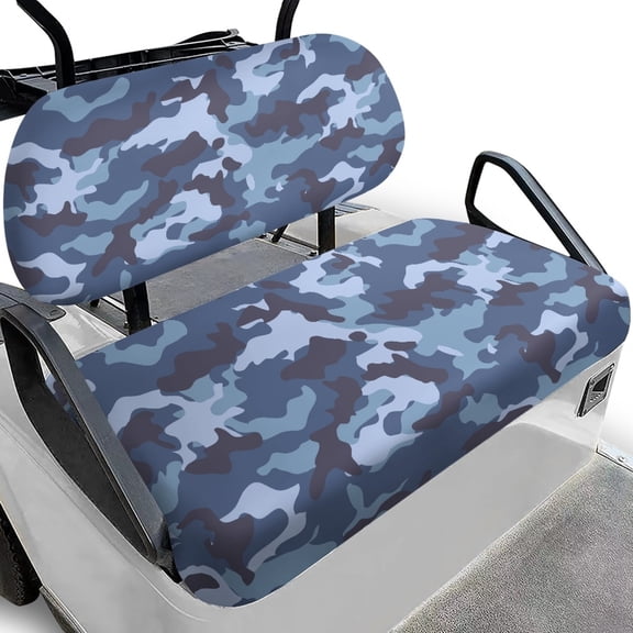 HUIACONG Camouflage Golf Cart Seat Covers 2 Pack, Washable Interior Protection Anti Slip Golf Cart Accessories for 2-Passenger Carts