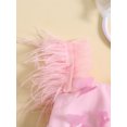 thumbnail image 6 of Musuos Baby Girls Rompers Dress 0-18M Feather Fly Sleeve 3D Butterfly Mesh Tulle Skirt Hem Bodysuits with Headband for Summer, 6 of 10