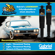Gabriel 49231 HiJackers Rear Adjustable Air Shock Absorbers Fits Chevrolet Tahoe, Express, C1500, C2500, 1500, 2500, 3500, K1500, K2500; GMC Savana, Yukon; Cadillac Escalade (1 Pair)
