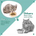 thumbnail image 4 of L La comida para gatos de cerámica de la forma de la flor platea los cuencos bajos para los gatitos y los animales pequeños, 4 of 5