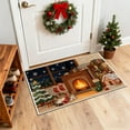 thumbnail image 5 of Embroidery Christmas Outdoor Rugs Christmas Decor Doormat, Cozy Holiday Welcome Mats, Outdoor Covered Area Carpet Mats, Mantel & Cat Design Farmhouse Entryway Doormat, 5 of 6