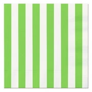 Striped Paper Luncheon Napkins, 6.5 in, Lime Green, 16ct