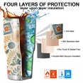thumbnail image 7 of 30oz Pioneer Flower Tumblers Stainless Steel Tumbler with Lid and Straw,Vacuum Insulated Double Wall Travel Tumbler Cups Mug with Cleaning Brush for Coffee,Tea, 7 of 7