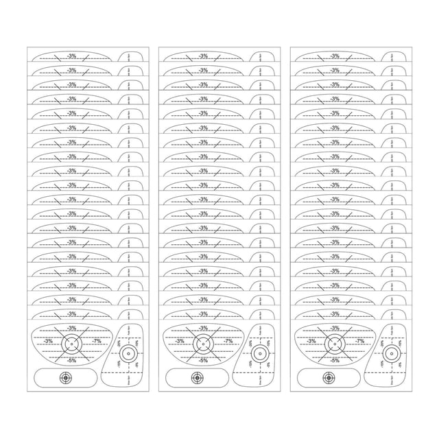 60 piezas de cinta adhesiva de impacto para golf, pegatinas de impacto para golf, equipo de análisis de consistencia Estilo B