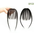 thumbnail image 1 of 2PCS Clip in Bangs 100% Human Hair Extensions Reddish Brown Clip on Fringe Bangs with Temples for women One Piece Hairpiece Air Bangs, 1 of 7