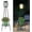B- 2Pack Black - Single shelf, variant on Solar Lights Outdoor with LED Edison Bulbs, Solar Floor Lamp with Plant Stands for Garden Yard Pathway Driveway Front/Back Porch Decoration