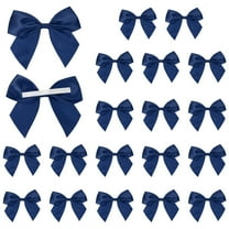 Uxcell Mini Bows Satin Ribbon Bows with Double-Sided Tape 3 Inch Fit for Wedding Party Decor (20 Pack, Dark Blue)