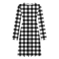 thumbnail image 5 of Odbmxy Tunic Women's Midi Dresses Fall Plaid Long Sleeve Smock Women's Dresses Shift Everyday Casual Loose, 5 of 7