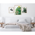 thumbnail image 6 of Kate and Laurel Sylvie EV Monstera, 582 Monstera and Monstera Leaves Framed Canvas Wall Art Set by Various Artists, 3 Piece Set Natural, House Plant Art for Wall, 6 of 6
