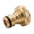 thumbnail image 1 of Brass G3/4In Universal Garden Tap Connector Water Hose Adaptor Quick Release, 1 of 8