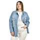 thumbnail image 5 of Sobrecamisa de mezclilla Roman Fashion /Tallas Extras, 50253 (Azul medio) azul 38, 5 of 6