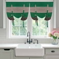 thumbnail image 5 of Tie Up Curtains for Windows Green Grey Wood Grain Valance Adjustable Balloon Curtain Farm Barn Wooden Stripes Tie Up Shades for Kitchen Living Room Bedroom Privacy Curtain Drape 34x45 Inch, 5 of 9