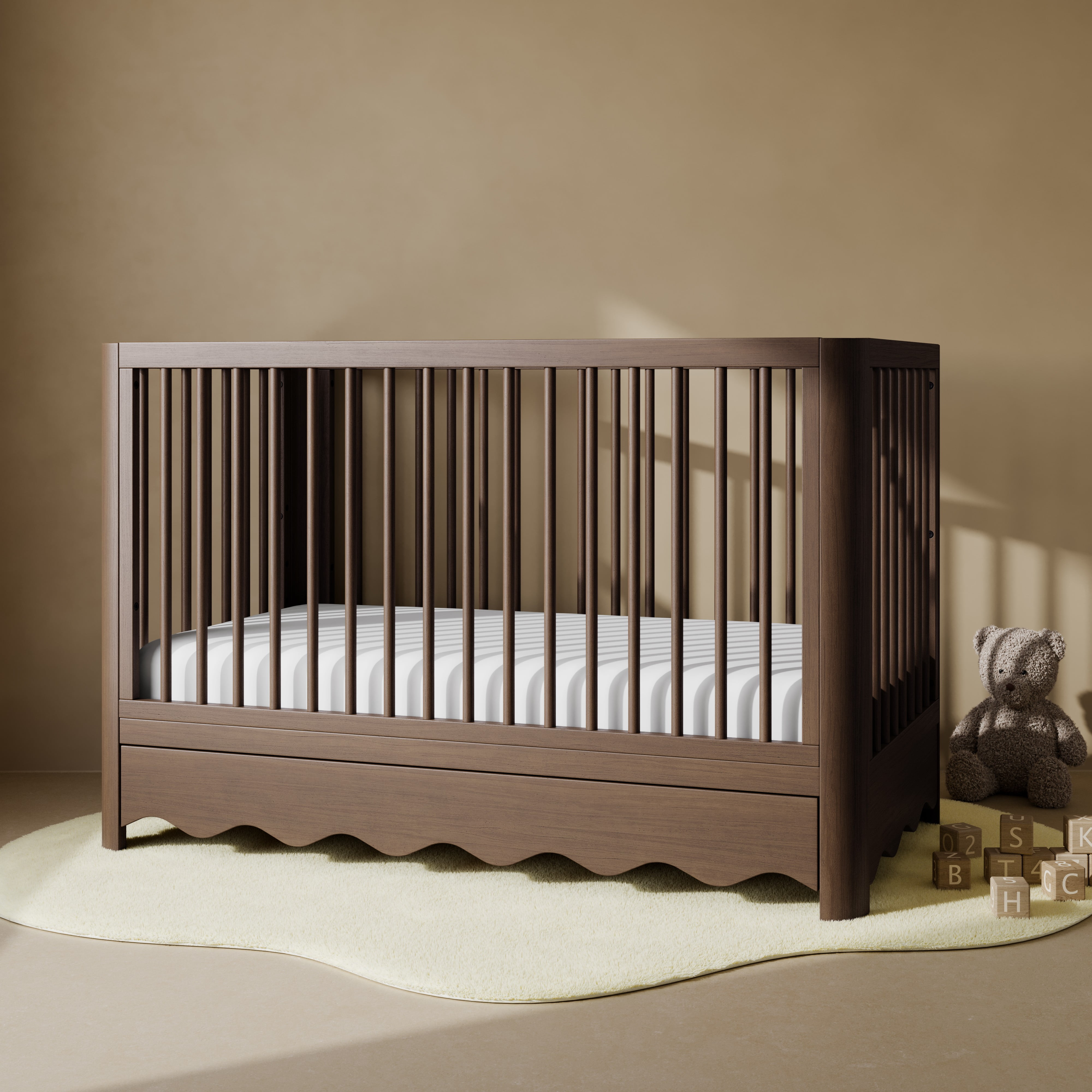 Art of Nursery by Storkcraft Casablanca 5-in-1 Convertible Baby Crib with Drawer, Hazelnut