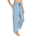 thumbnail image 2 of Sigee French Bulldog Head Print Women's Soft Pajama Pants - Breathable and Comfortable Lounge Sleep Bottoms with Elastic Waistband and Pockets-, 2 of 9