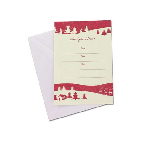 Bulk Buys Holiday open house invitations, Case of 24