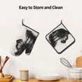 thumbnail image 6 of Xecao Double Exposure Cat Forest Pattern Oven Mitts and Pot Holders Sets Heat Resistant Silicone Oven Mittens Extra Thicken Long Kitchen Cotton Oven Glove for Cooking, 6 of 7