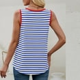 thumbnail image 6 of GERsome Women's Tank Tops Sleeveless Square Neck Loose Fit Basic Tee Casual Striped Summer T-Shirt Curved Hem S-2XL, 6 of 9