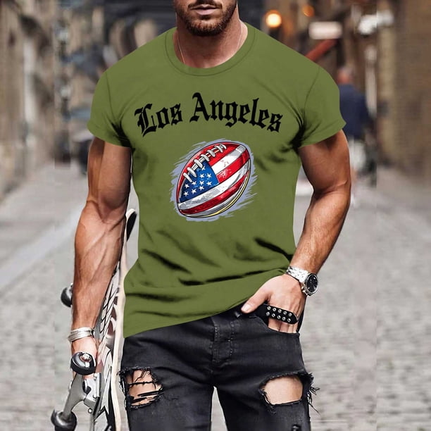 Tops para hombre, blusas y camisas de manga corta con cuello redondo para hombre, jersey informal con cuello redondo estampado para hombre, pantalones cortos deportivos para fitness, blusa de poliéste