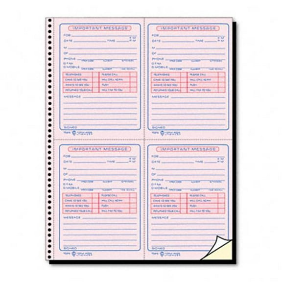 Tops  Message Forms 3-7/5-1/2 x 8 Carbonless Duplicate 200-Set Book