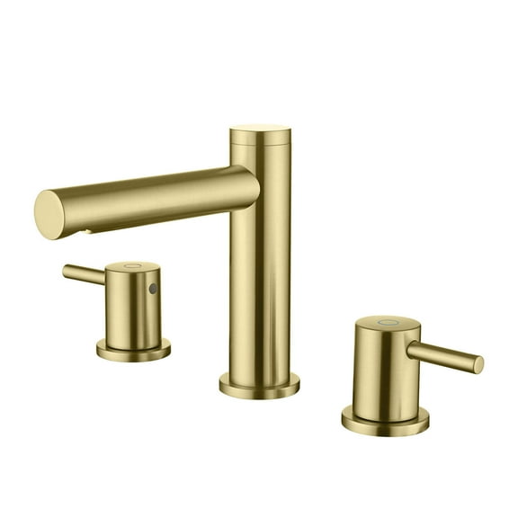 Kibi Circular 8" Bathroom Sink Widespread Faucet with Drain Assembly