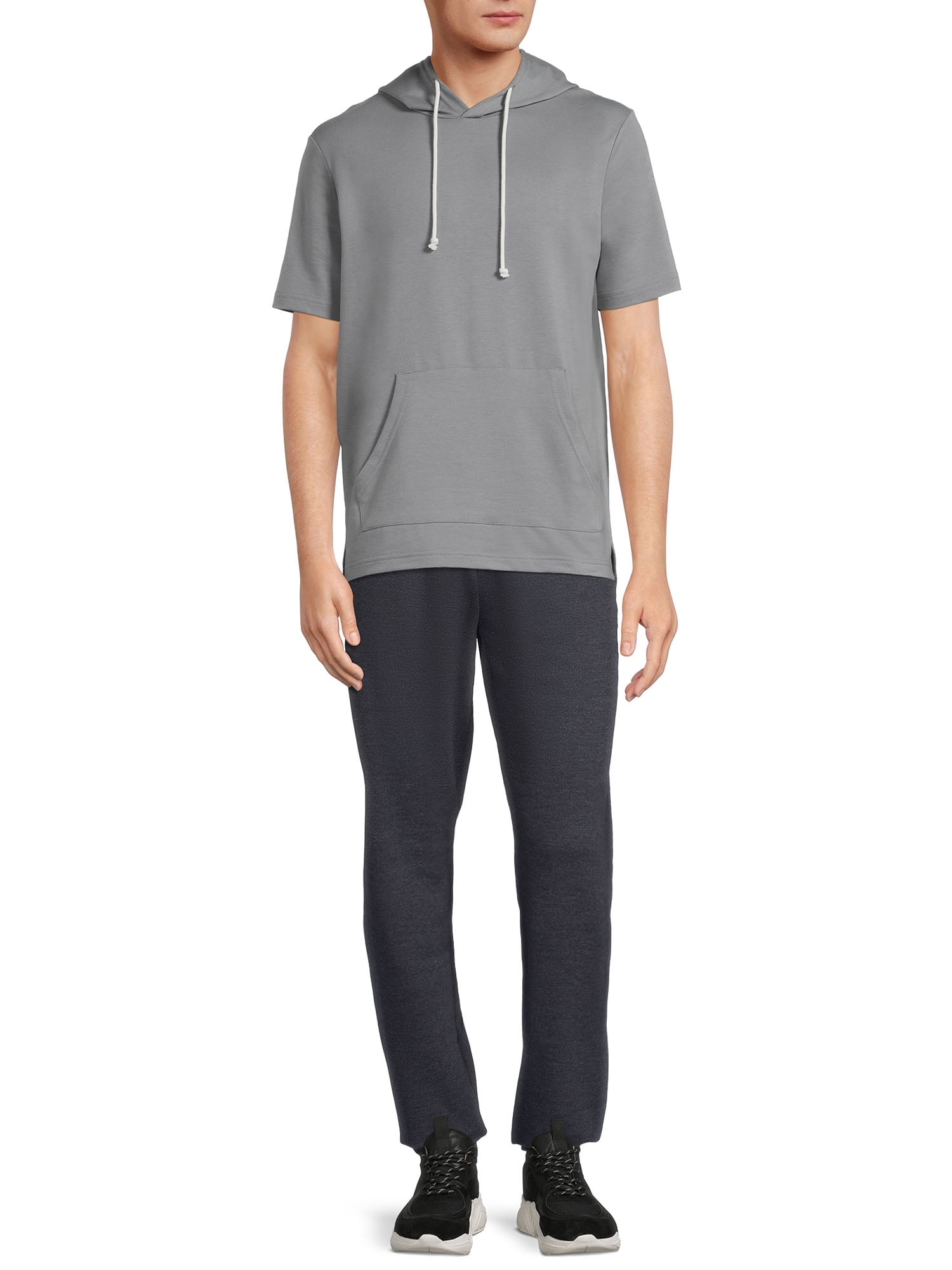 Athletic Works Men's French Terry Short Sleeve Hoodie