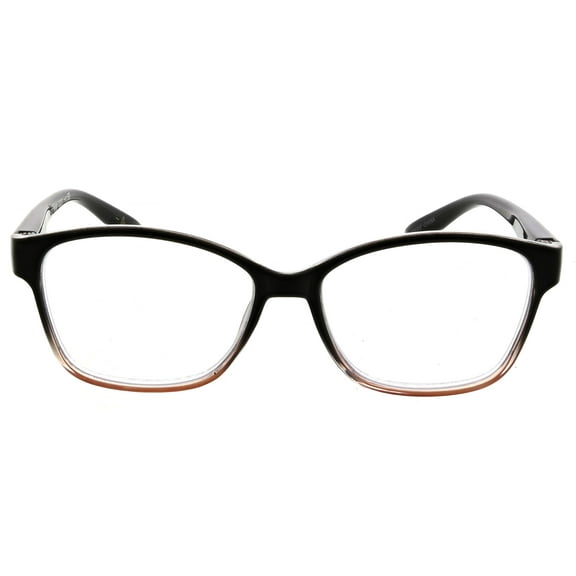 FLOWER Women's Blue Light Glasses, Shiny Black, FLBR5021 Lilac, Slim Butterfly Frame