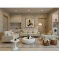 thumbnail image 4 of Aukfa 3 Piece Sofa Set - 71" Deep Seat Couch Loveseat Couch w/ Cup Holders&Pillows, Solid Wood Legs, Beige, 4 of 9