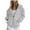 Gray, variant on Cathalem Women's Solid Color Zip-Up Hoodie - Fleece Lined Winter Warm Hooded Sweatshirt with Zipper Pockets, Cozy Casual Pullover Jacket (Khaki,L)