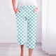 thumbnail image 4 of Pantalones Casuales de Mujer de Impresión Floral Cintura Elástica Suelta, Pantalones de Pierna Ancha Recta con Bolsillos, 4 of 5