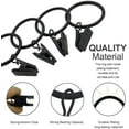 thumbnail image 3 of 20 Pack Rustproof Curtain Rings with Strong Clips, 2 Inch Inner Diameter, 3 of 5