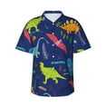 thumbnail image 2 of Yiaed Dinosaurs Print Hawaiian Shirt for Men Short Sleeve Button Down Shirts Beach Shirts for Men-3X-Large, 2 of 5
