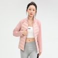 thumbnail image 1 of Chaqueta de plumón de pato para deportes al aire libre, de moda, con cuello de plumón, para mujer, corta, de invierno, de color sólido, se pueden abrir dos por fuera, 1 of 5