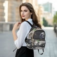 thumbnail image 6 of FORMRS Mini Backpack Purse for Women Travel Daypack Casual Shoulder Bag, Space Earth, 6 of 7