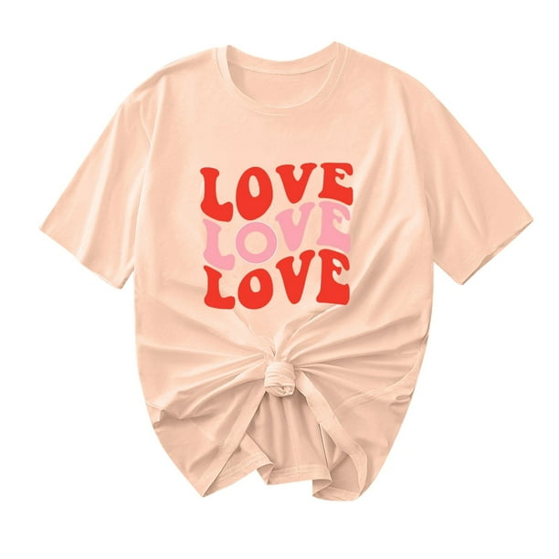 Camisetas de Manga Corta para Mujeres, Camiseta de Cuello Redondo Impresa de Moda, Primavera Y Verano Casual