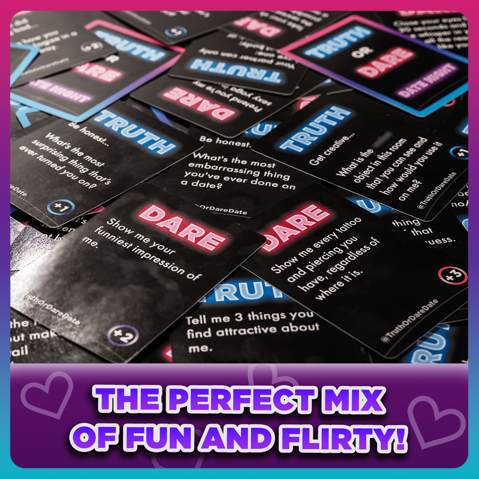 Truth Or Dare Date Night Couples Card Game – Fun & Flirty Card Game for Adults