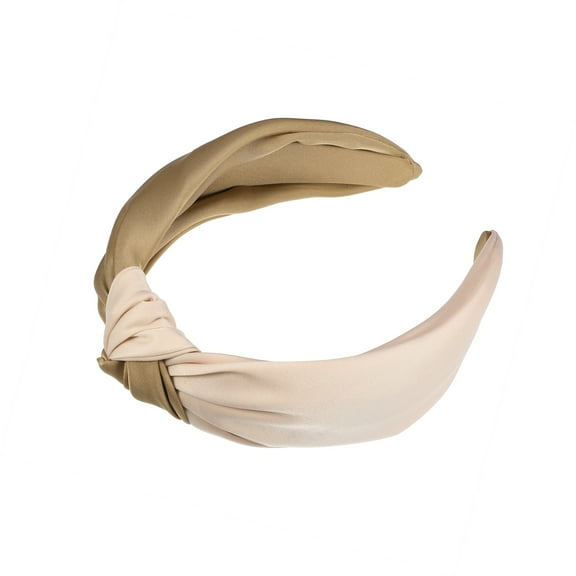 Vocoste Knotted Headband Top Fabric Headbands for Women Brown Pink 1pc
