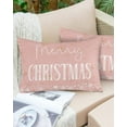 thumbnail image 6 of Pink Merry Christmas Throw Pillow Covers, Xmas Winter Snowflake Yellow Pink Soft Breathable Pillow Cases with Invisible Zipper for Sleeping, Standard Pillowcases for Couch Bed Sofa Chair 20x26 Inches, 6 of 6